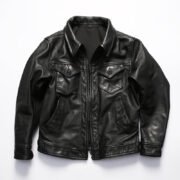 RL Dehua Mendoza genuine leather jacket men's lapel motorcycle imported full grain unpainted water-dyed calf leather jacket