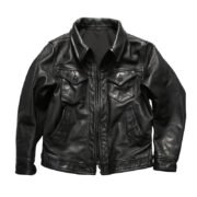 RL Dehua Mendoza genuine leather jacket men's lapel motorcycle imported full grain unpainted water-dyed calf leather jacket - Image 5