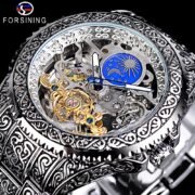 Men's stylish hollow retro carved automatic mechanical watch - Image 2