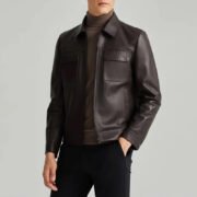 Lei Jun leather jacket same style 2025 spring new genuine leather leather jacket retro men's jacket - Image 3