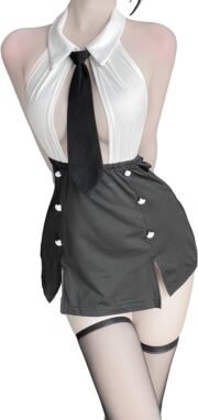 SINGUYUN Women's Office Secretary Uniform Sexy Teacher Costume Cosplay Lingerie With Socks