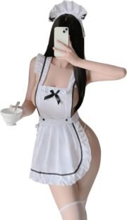 SINROYEE Sexy maid costume Bras for women Sexy cosplay Outfits Panties sets for women Lovely