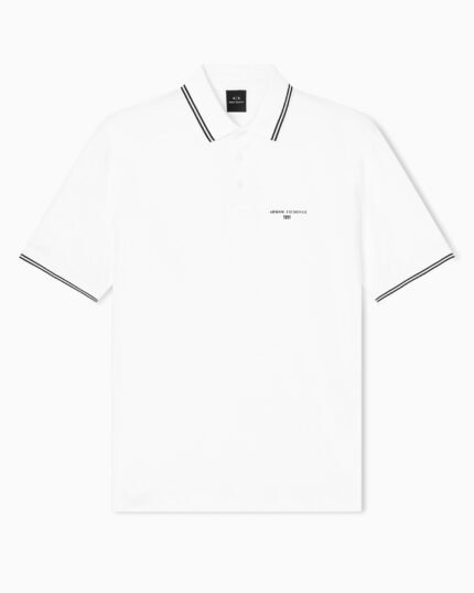 Regular fit cotton jersey polo shirt